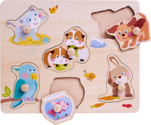 Haba Animaux de compagnie de puzzle d'incrustation